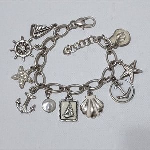 Brighton Ship to Shore nautical‎ sailing charm bracelet Anchor Starfish Seashell